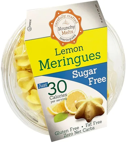 Miniatura 11 de Krunchy Melts Galletas originales de merengue sin azúcar, sabor a cereza silvestre sin azúcar, solo 30 calorías por porción, sin grasa, sin gluten