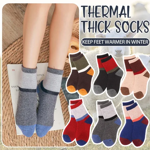 Miniatura 4 de EBMORE - Calcetines de lana merino para niños para niños pequeños, niños y niñas, térmicos, cálidos, gruesos, para senderismo, invierno, calcetines