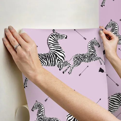 Miniatura 6 de Scalamandre Lilac Zebra Safari - Papel tapiz autoadhesivo