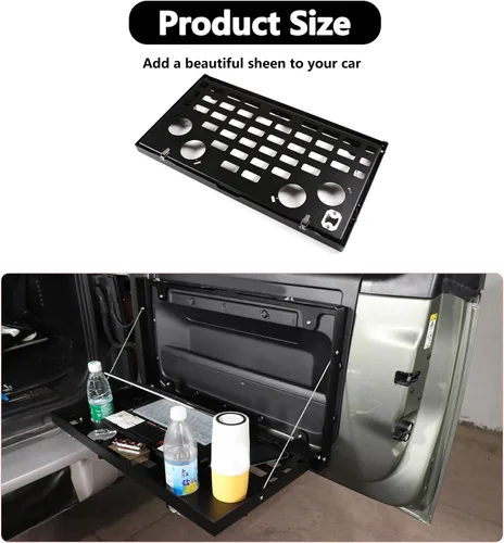 Miniatura 7 de Estante de almacenamiento de metal plegable de metal para puerta trasera de coche para Land Rover Defender 2020-2021 piezas de automóviles