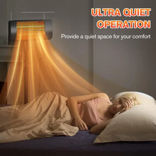 Miniatura 9 de Calentadores al aire libre para patio, 1500 W, 3 modos de calor y temporizador de 12H, calentador eléctrico impermeable IP54 con altura ajustable
