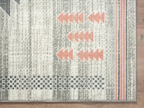 Miniatura 4 de Abani Porto Collection - Alfombra rectangular de 3 x 5 pies, alfombra decorativa rectangular con estampado tribal beige turco y azul