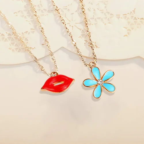 Miniatura 7 de SANNIX 220 dijes de pulsera chapados en oro surtidos esmaltados para collares, pulseras y aretes, dijes para manualidades y fabricación de joyas