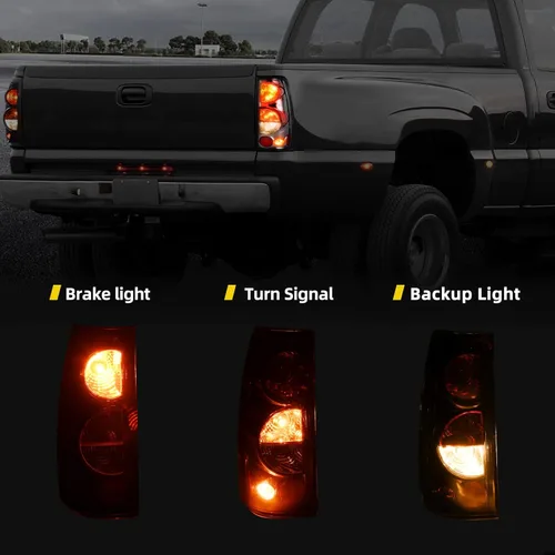 Miniatura 3 de DWVO Luces Traseras Compatibles con 1999-2006 Chevy Silverado 1500 2500 3500 y 2007 Estilo de Cuerpo Clásico Silverado, 1999-2002 Faros Traseros GMC