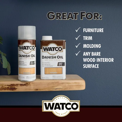 Miniatura 4 de Watco Aceite Danés Acabado para Madera en Aerosol, 11.25 oz, Natural