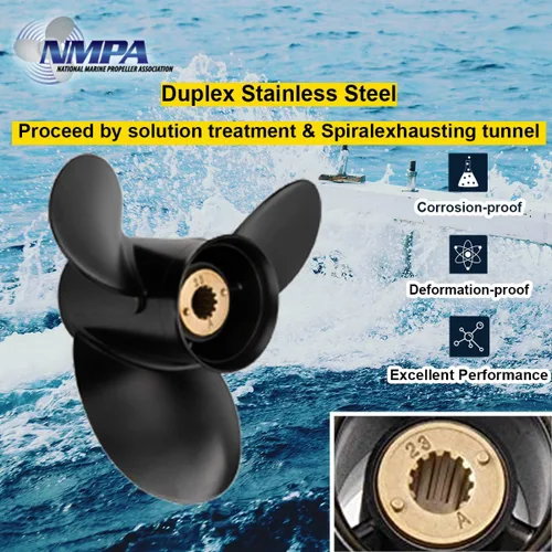 Miniatura 3 de VIF Jason Marine Upgrade OEM 13 Spline Tooth Aluminio Outboard Hélice compatible con motores Mercury 30/35/40/45/50/55/60/70hp, caja de cambios