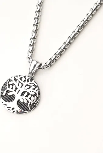 Miniatura 5 de COAI Colgante Árbol de la Vida Collar de cuentas Mala de piedra negra