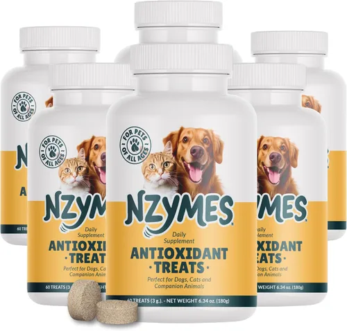 Miniatura 10 de Nzymes® Golosinas antioxidantes – para articulaciones de perros, caderas, parálisis, piel, abrigo, pérdida de cabello, envejecimiento, digestión