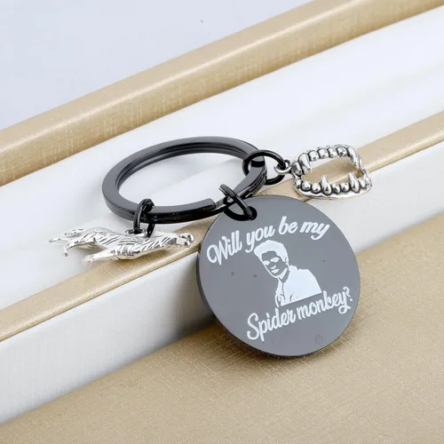 Miniatura 5 de KEYCHIN Llavero de la película Crepúsculo, Edward y Bella Fans Gifts Will You Be My Spider Monkey Jewelry para amigos y familiares