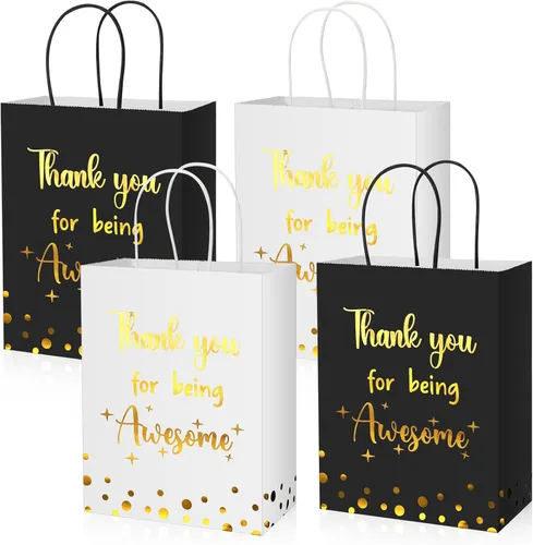 Miniatura 9 de Ctosree 20 bolsas de papel de regalo de agradecimiento para empleados, compañeros de trabajo, colega de trabajo con asas para colega