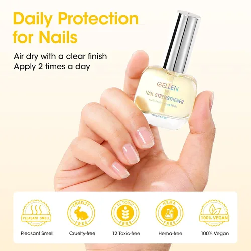 Miniatura 7 de GELLEN Pro Care Fortalecedor de Uñas de Jengibre, Tratamiento de Suero de Jengibre, 8-EN-1 Reparador de Uñas Transparente de Secado al Aire