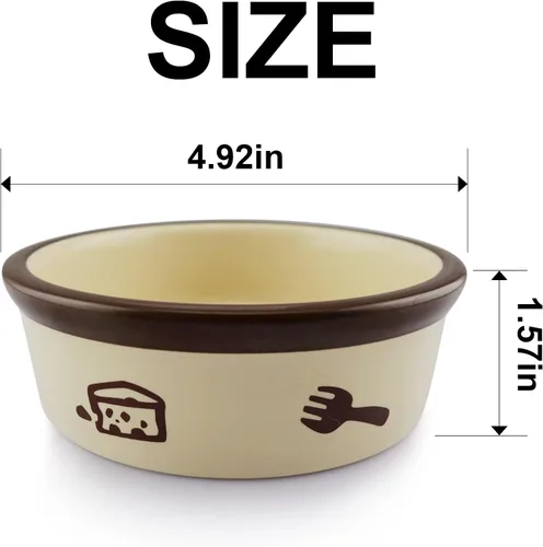 Miniatura 3 de TTCAT Cuenco de cerámica para gatos, bonito patrón de dibujos animados, cuenco básico, platos pequeños de alimentación de mascotas para gatos, Tazón