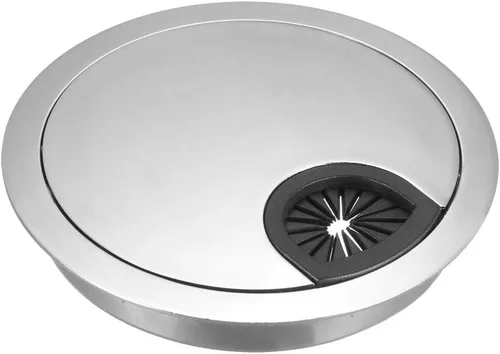 Miniatura 14 de uxcell Cubierta de agujero para cable, 2 pulgadas/1.969 in, aleación de zinc, para cable de escritorio, ojales, cubierta de agujero para oficina