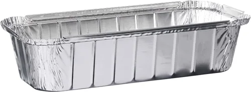 PLASTICPRO Paquete de 25 moldes desechables de aluminio para preparar comidas, utensilios de cocina perfectos para hornear pasteles, pan, pastel de
