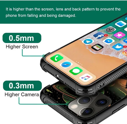 Miniatura 3 de CARLOCA Funda compatible con iPhone 11 Pro Max, patrón de carretera del desierto naranja alienígena, ultra protección, a prueba de golpes