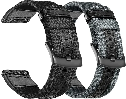 Miniatura 10 de Compatible con Samsung Galaxy Watch 1.811 in Band 2019/Galaxy Watch 3 1.772 in/Gear S3 Frontier Classic, correa deportiva de repuesto de nailon