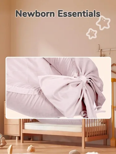 Miniatura 3 de EAQ Tumbona para bebé, tumbona infantil para recién nacido, funda portátil para nido de bebé, transpirable y suave, artículos esenciales para recién