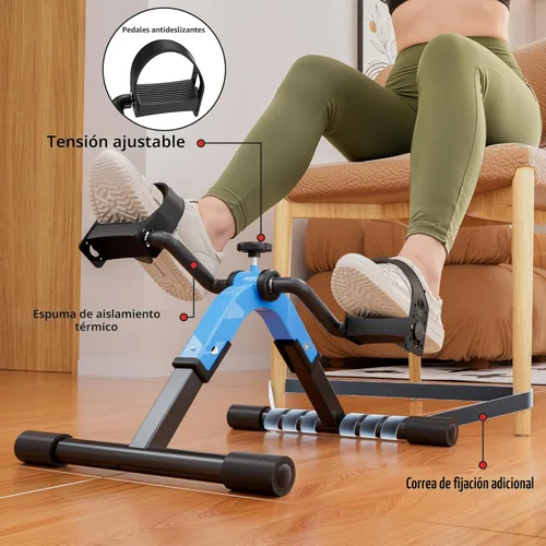 Miniatura 5 de Mini bicicleta de ejercicio con pedal plegable, bicicleta estática debajo del escritorio para entrenamiento de brazos y piernas, máquina portátil