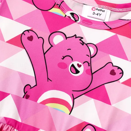 Miniatura 3 de Care Bears - Vestido de tirantes para niña, vestido de tirantes para niña, vestido acampanado a rayas rosadas, 3M-24 meses