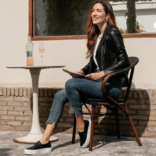 Miniatura 2 de JABASIC Mocasines de plataforma sin cordones para mujer, mocasines cómodos y casuales