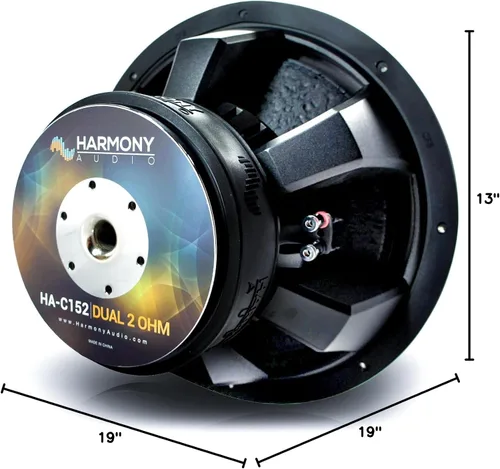 Miniatura 10 de Harmony Audio HA-C152 Car Stereo Competition Carbon 15" Sub 2800W Dual 2 Ohm Subwoofer Nuevo