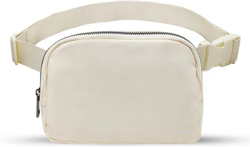 Miniatura 35 de Cangurera cruzada para mujer, mini bolsa para cinturón de 1 litro con correa ajustable de 32 a 51 pulgadas, bolsa de cintura pequeña para viajes