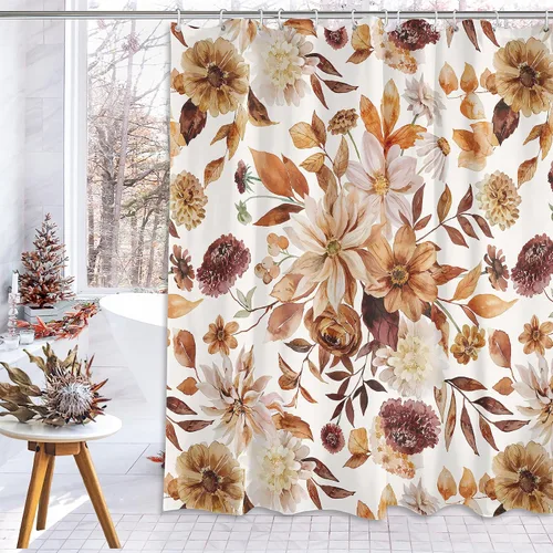 Miniatura 18 de Cortina de ducha de fantasma, tela impermeable con ganchos, 72 x 72 pulgadas, perfecta para decoración de baño de Halloween Cortina de ducha
