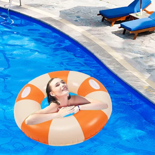 Miniatura 6 de Anillo de natación grande con asas para adultos, anillos clásicos de piscina de 47 pulgadas, tubos interiores de piscina, flotadores inflables