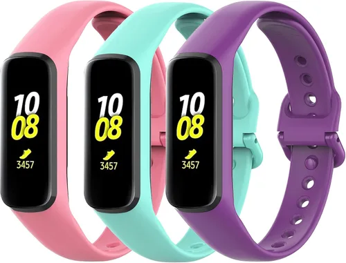 Miniatura 12 de Compatible con Samsung Galaxy Fit2 SM-R220 Bandas para mujeres y hombres, correas de repuesto de silicona deportivas ajustables para Samsung Galaxy