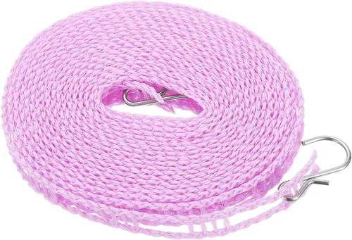 Miniatura 17 de uxcell Tendedero portátil, de nailon de 9.84 pies, resistente al viento, antideslizante, cuerda de lavado para patio, viajes al aire libre, camping