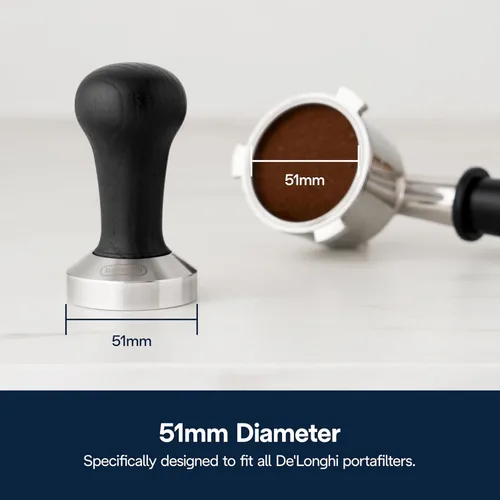 Miniatura 5 de De'Longhi DLSC080 - Tamper de café espresso de madera negra