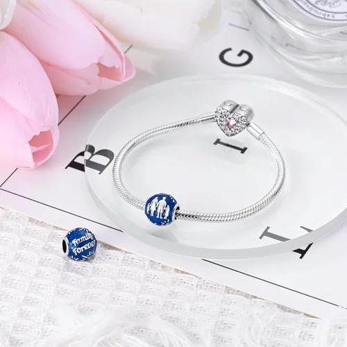 Miniatura 150 de Hapour Dijes de plata de ley 925 para pulseras, collar, joyería europea, colgante de cuentas para mujeres y madres