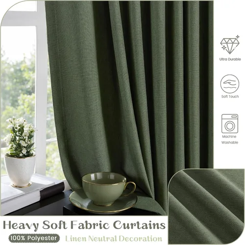 Miniatura 4 de UHITECH Cortinas opacas cortas de 35 pulgadas de largo, plisadas, opacas, para ventanas pequeñas, con aislamiento térmico, cortinas reductoras