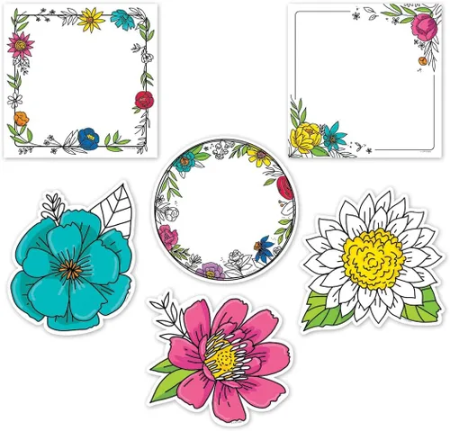 Miniatura 17 de Creative Teaching Press Banderines 6" Designer Cut-Outs (0857)