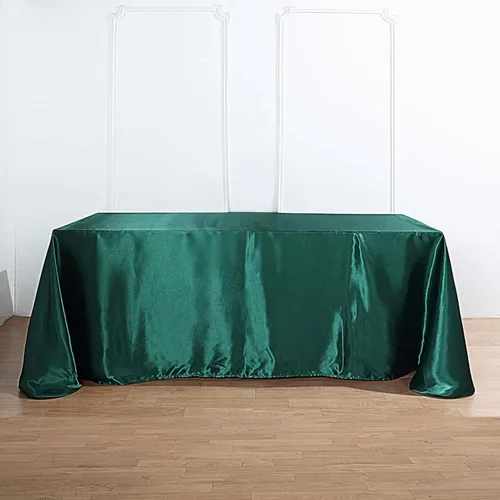Miniatura 89 de Efavormart - Mantel rectangular de satén, 90 x 132 pulgadas, suave, oblongo, lavable, mantel decorativo de tela sedosa para bodas, fiestas, Plata