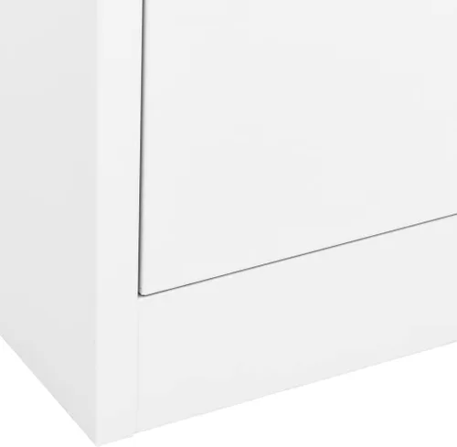 Miniatura 9 de Archivador de metal de 2 cajones, archivador de acero para oficina con cerradura para el hogar y la oficina, 35.4 x 18.1 x 28.5 pulgadas (blanco)