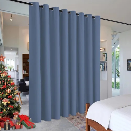 Miniatura 83 de RYB HOME - Cortinas extra largas con bloqueo de luz, persianas opacas insonorizadas para privacidad para cine en casa, oficina, fondo de patio, sala