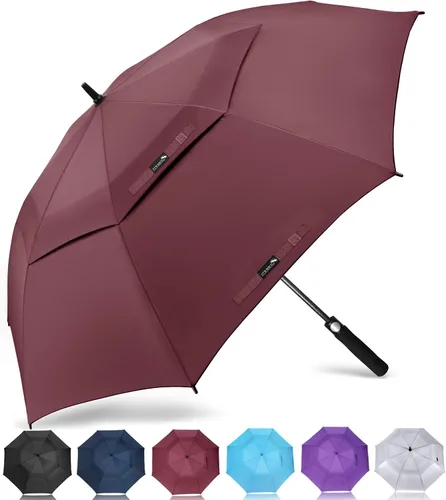 Miniatura 37 de ZOMAKE - Paraguas de golf a prueba de viento, extragrande, de gran tamaño, de doble dosel resistente para lluvia, juegos deportivos y carrito