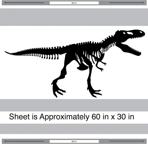 Miniatura 2 de Calcomanía de pared grande de esqueleto Tyrannosaurus Rex - Trex Wall Decal (negro)