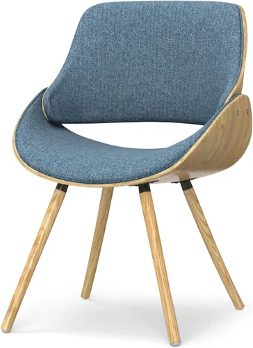 Miniatura 14 de SIMPLIHOME Malden - Sillas de comedor – Silla de cocina tapizada con marco de madera curvada y tela tejida en verde ácido, asiento de comedor
