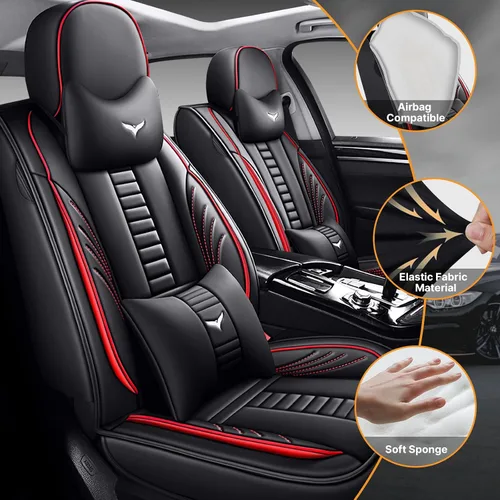 Miniatura 2 de Fundas protectoras de asiento de automóvil de lujo de 2 asientos para Volvo XC40 2019-2025, diseño de bolsa de almacenamiento trasera, almohada