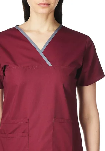 Miniatura 3 de WonderWink Charlie Uniformes médicos de 5 bolsillos, con cuello en Y para mujer