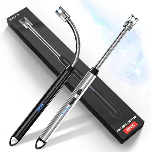 Miniatura 10 de KTEBO 2 Pack Encendedores Eléctricos de Arco de Plasma Recargables - USB de Largo Alcance para Velas Perfumadas, Barbacoa y Camping - Encendedores