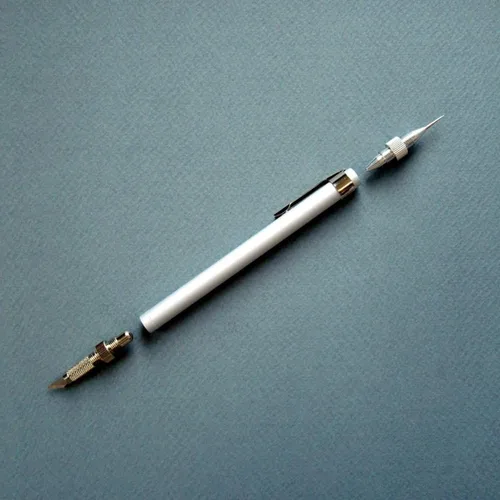 Miniatura 3 de NT Cutter Cuchillo de aluminio con punta de aguja y quemadores, 1 cuchillo (D-1000P)