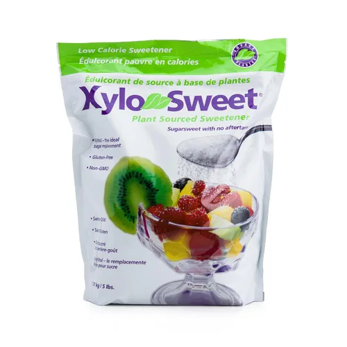 Xlear XyloSweet - Edulcorante de xilitol de origen vegetal, sustituto de azúcar natural puro, gránulos, sin OMG, sin gluten, bolsa de 5 libras