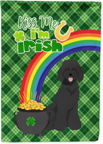 Miniatura 96 de Caroline's Treasures WDK4731GF - Bandera decorativa para jardín del día de San Patricio, color negro y tostado, Airedale Terrier, para jardín