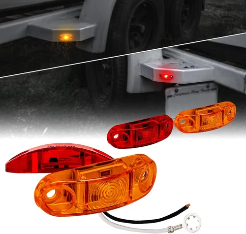 Miniatura 17 de TRUE MODS - Kit de 2 luces marcadoras LED ámbar de 2.5 pulgadas para remolque [DOT FMVSS 108] [SAE P2] [Montaje en superficie] [Impermeable IP67]