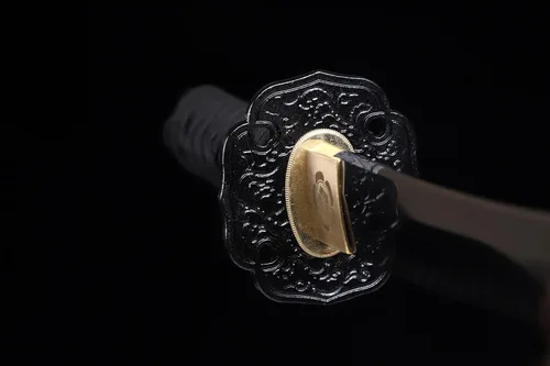 Miniatura 4 de Tanto Sword - Espada corta hecha a mano de arcilla katana templada de acero T10 real Hamon espada samurái de espiga completa afilada