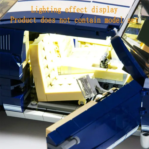 Miniatura 4 de GEAMENT Kit de luces de bloques de versión mejorada para el modelo de construcción Creator Expert Ford Mustang, compatible con el auto Lego 10265