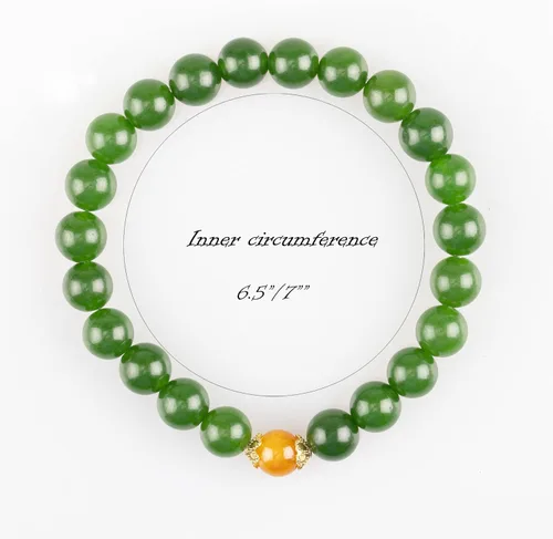 Miniatura 8 de Pulseras de cristal con cuentas de Charka para mujer, hechas a mano con aventurina verde de 0.315 pulgadas (0.315 in), pulseras de piedra de cristal